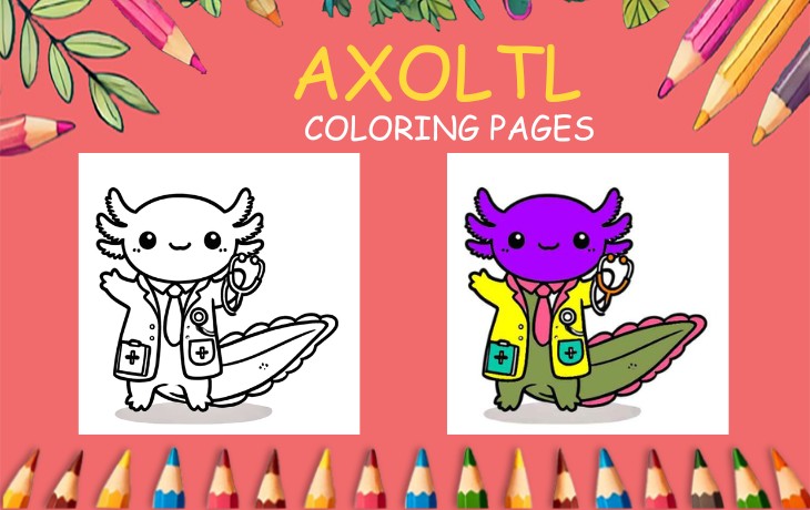 axolotl coloring page