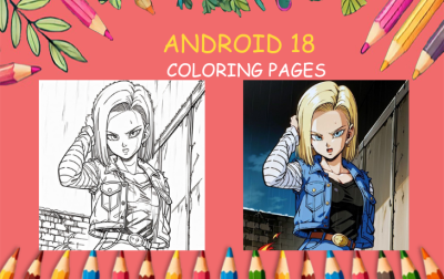 android 18 coloring pages
