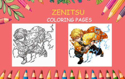 zenitsu coloring pages