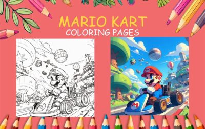 mario kart coloring pages