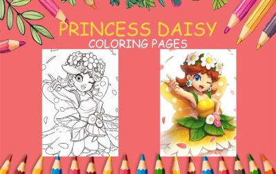 princess daisy coloring pages
