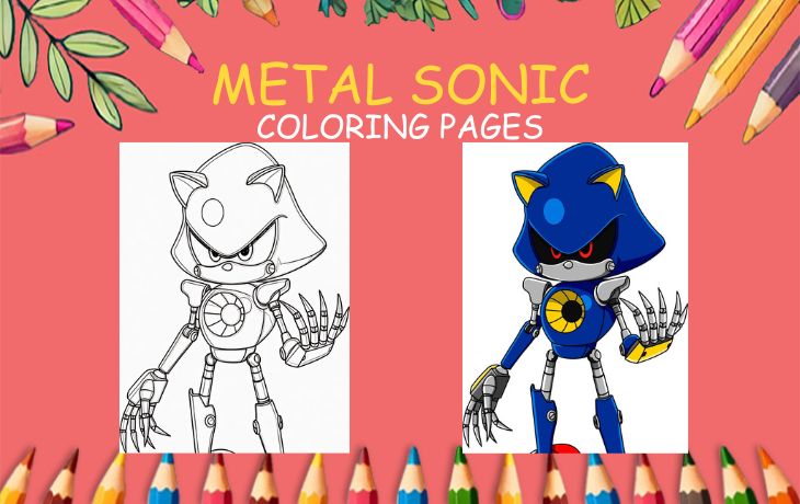 metal sonic coloring pages