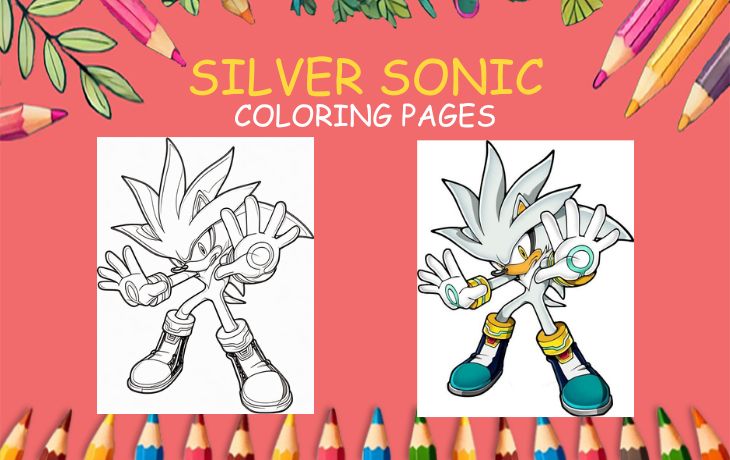 silver sonic coloring pages