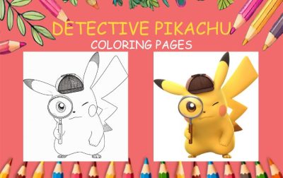 detective pikachu coloring pages