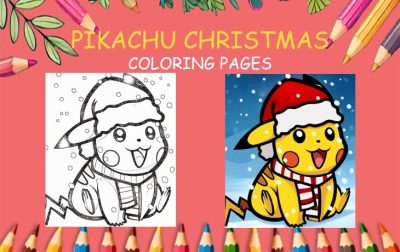 pikachu christmas coloring pages