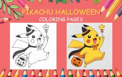 Pikachu Halloween Coloring Pages