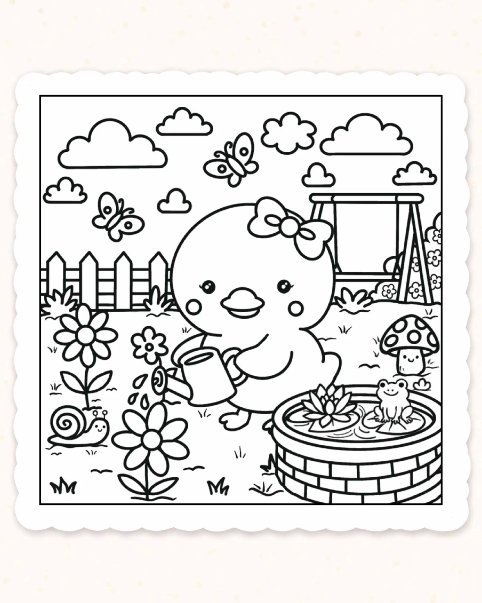 playful kawaii pals coloring page 03